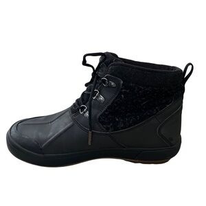 Keen Belleterre Ankle Black Waterproof Fleece Lined Snow Boots Size 8
